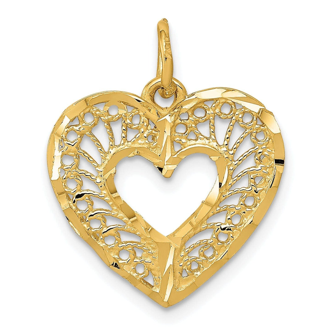 Lovely Rita's Pendants & Charms 14k Yellow Gold Heart Charm Pendant