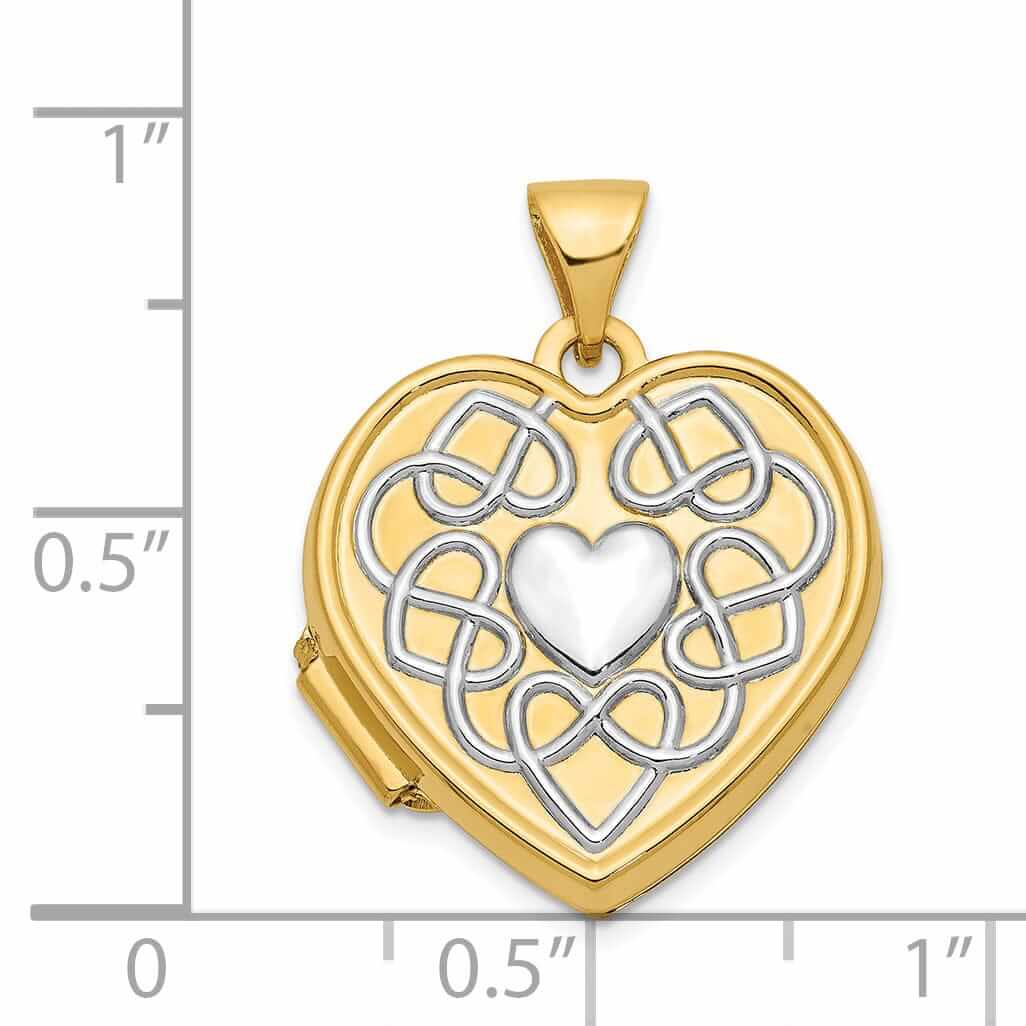 Celtic Pendants & Charms 14k Yellow Gold Heart heart of Gold Locket Pendant
