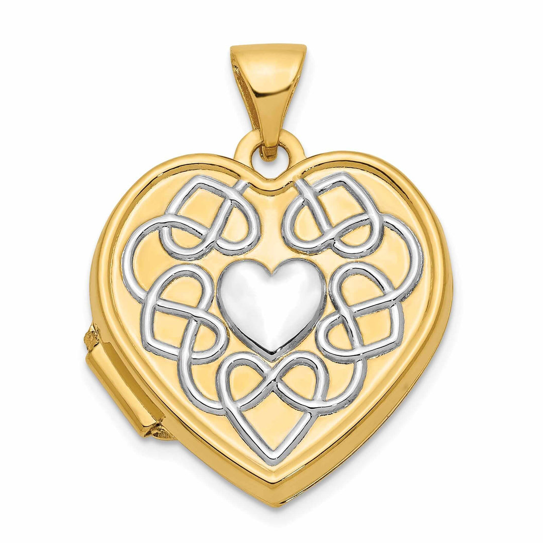 Celtic Pendants & Charms 14k Yellow Gold Heart heart of Gold Locket Pendant