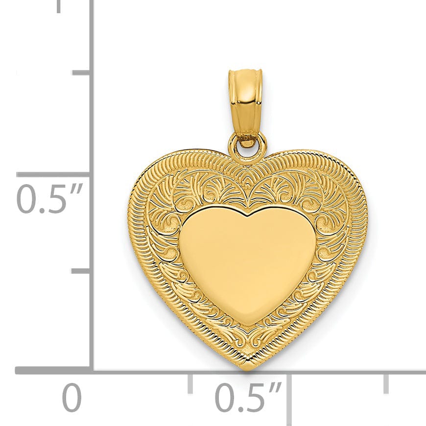 Lovely Rita's Pendants & Charms 14k Yellow Gold Heart Pendant