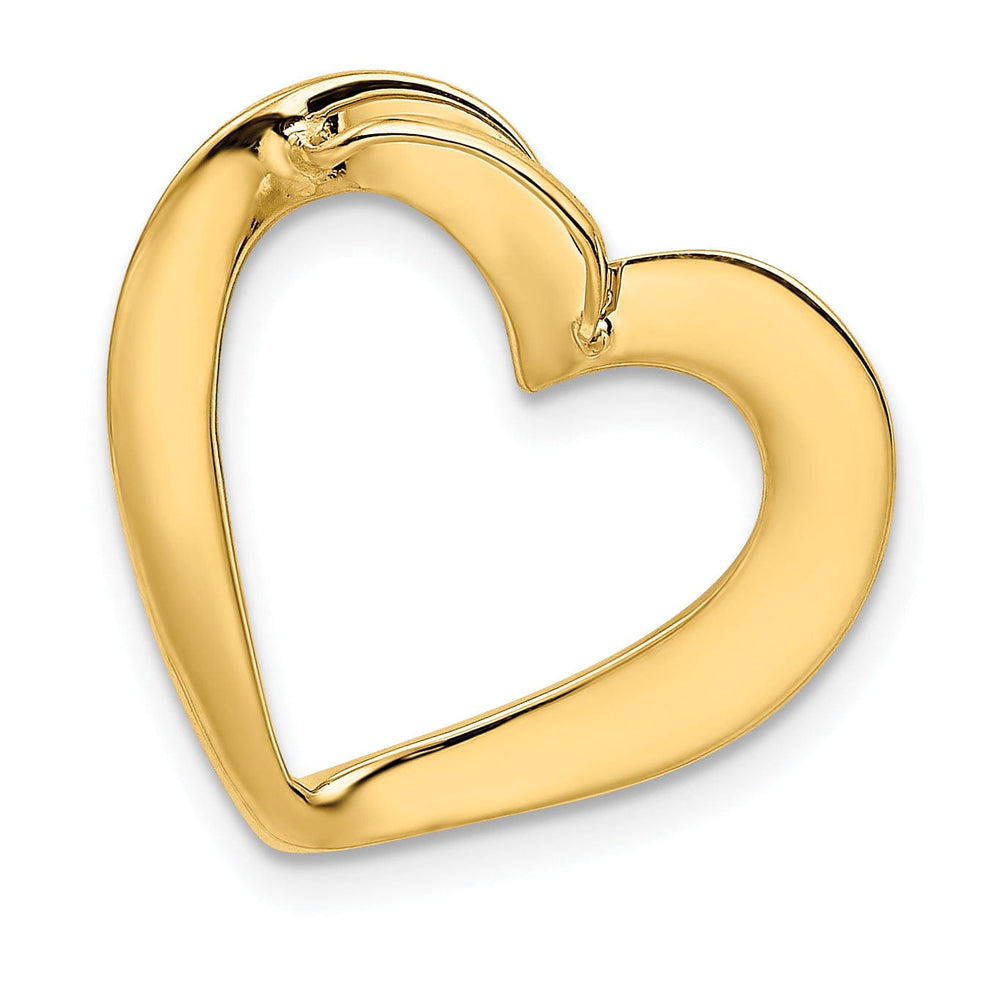 Lovely Rita's Pendants & Charms 14k Yellow Gold Heart Shape Design Omega Slide Pendant