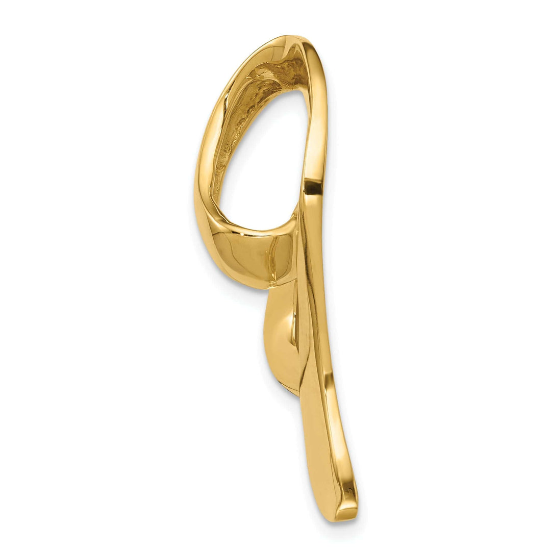 Lovely Rita's Pendants & Charms 14K Yellow Gold Heart Shape Design Omega Slide Pendant