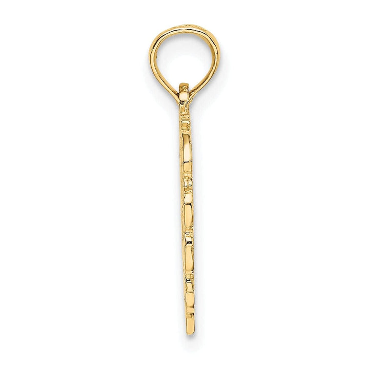 Lovely Rita's Pendants & Charms 14K Yellow Gold Heart Shape Fancy Script Letter C Initial Charm Pendant