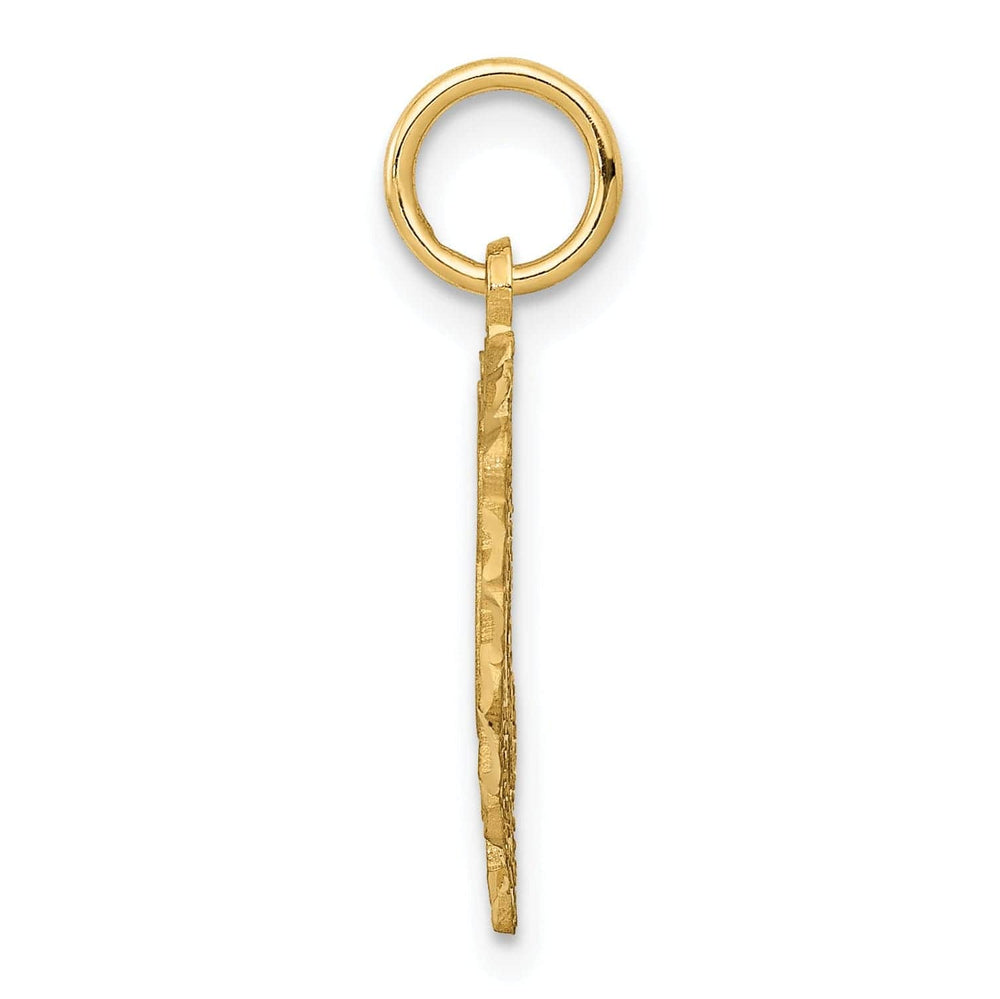 Lovely Rita's Pendants & Charms 14k Yellow Gold Heart Shape Script Design Letter B Charm Pendant