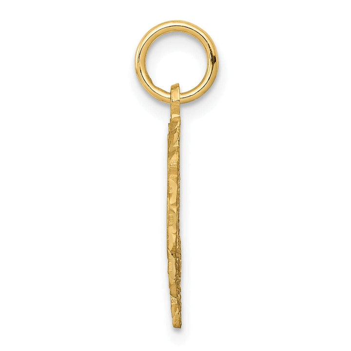 Lovely Rita's Pendants & Charms 14k Yellow Gold Heart Shape Script Design Letter B Charm Pendant