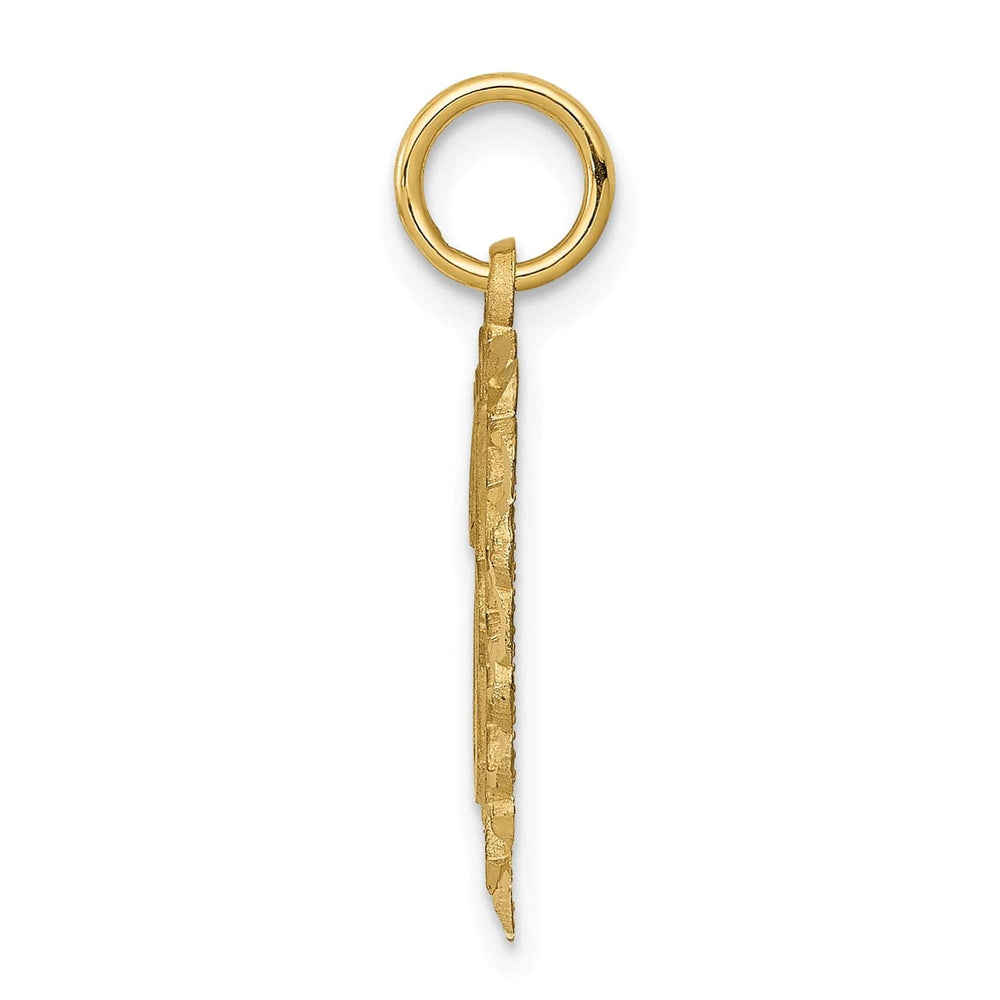 Lovely Rita's Pendants & Charms 14k Yellow Gold Heart Shape Script Design Letter J Charm Pendant