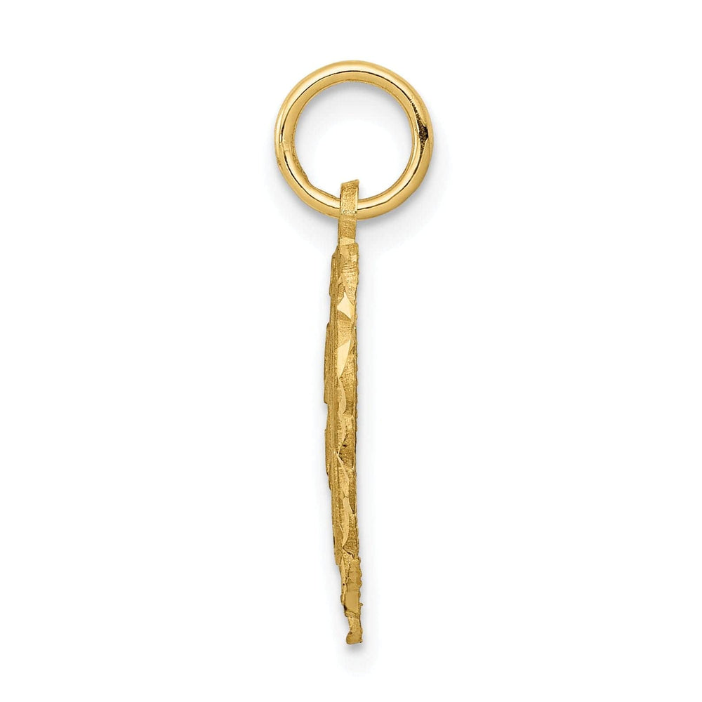 Lovely Rita's Pendants & Charms 14k Yellow Gold Heart Shape Script Design Letter P Charm Pendant