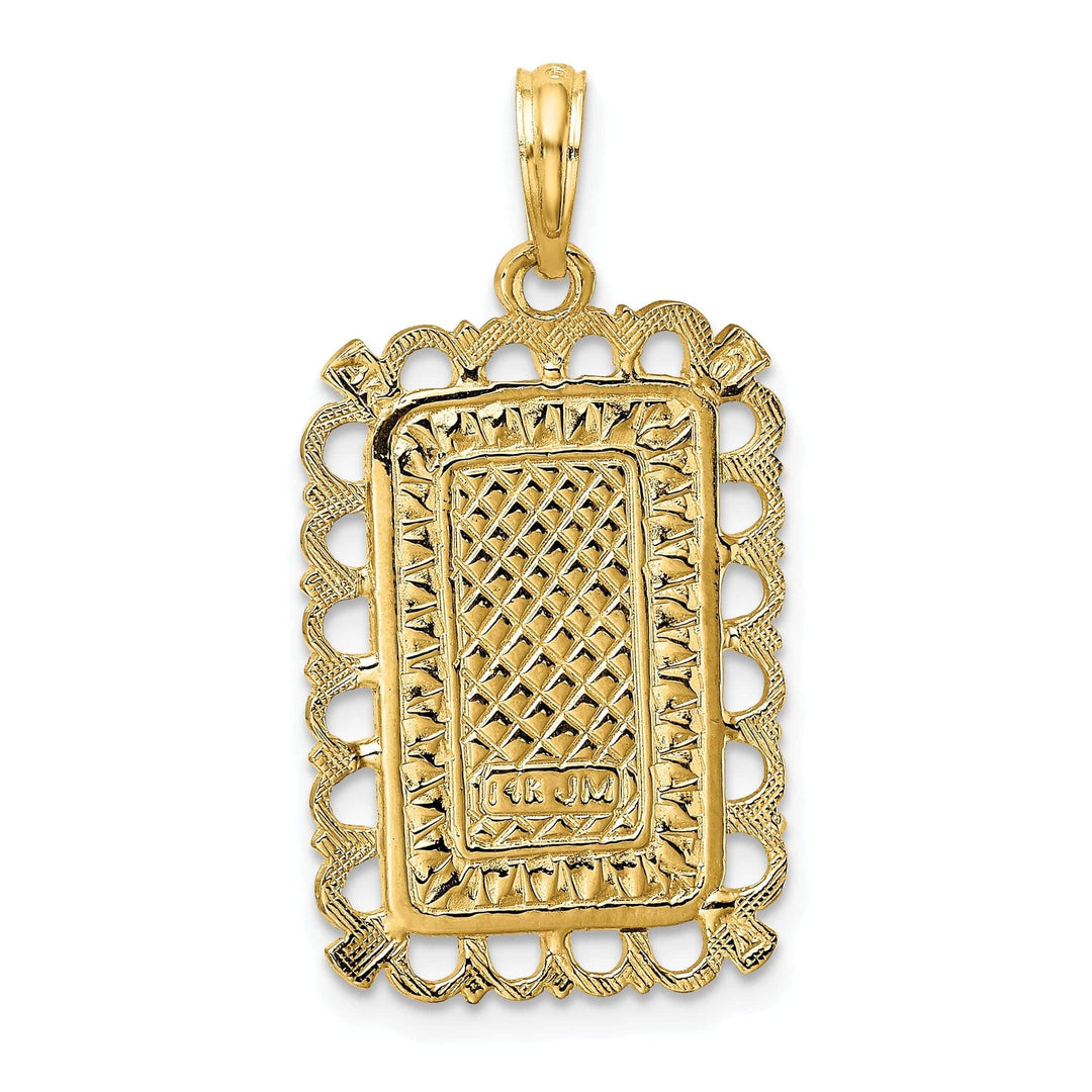 Lovely Rita's Pendants & Charms 14K Yellow Gold Hearts with Ace Playing Card Pendant