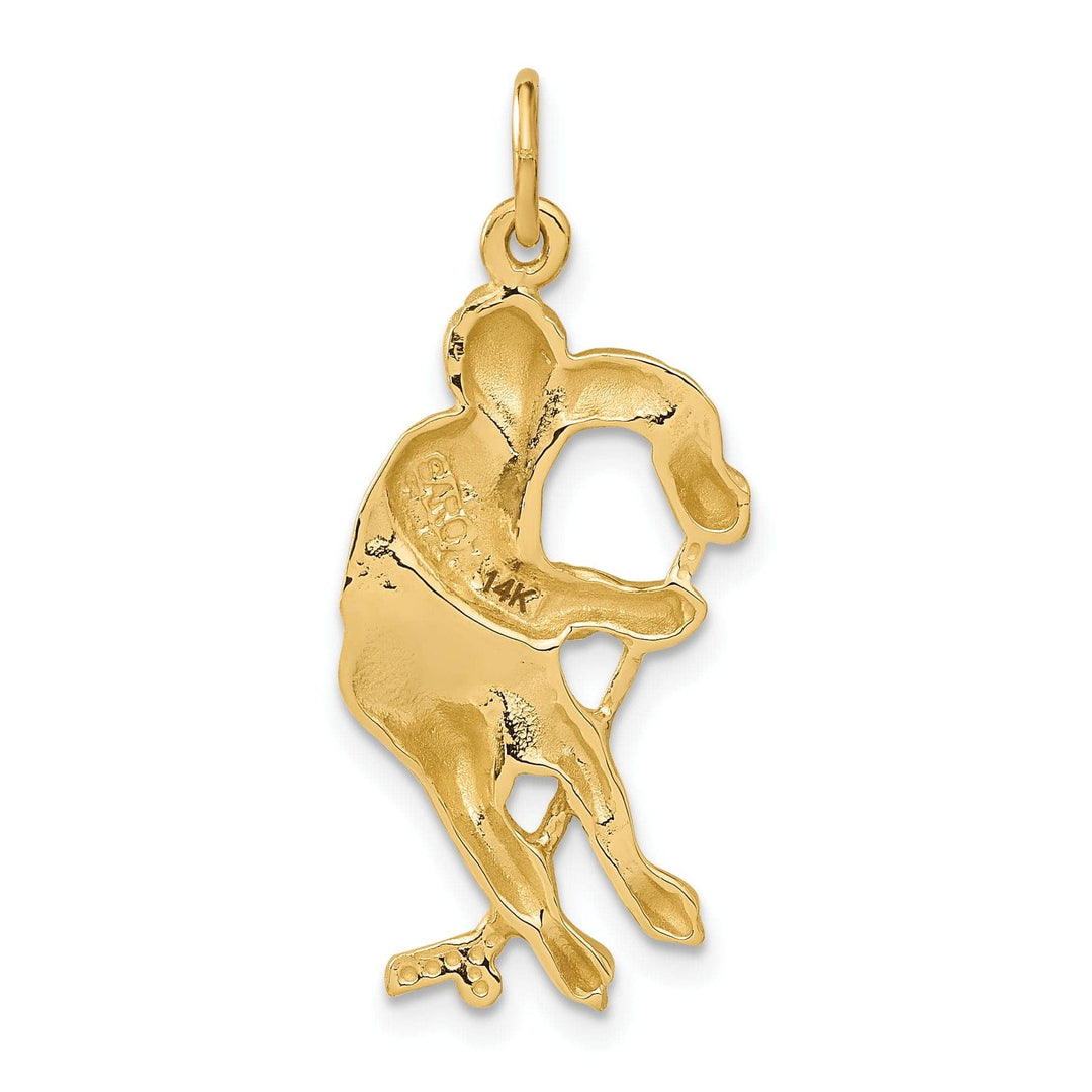 Lovely Rita's Pendants & Charms 14k Yellow Gold Hockey Player Charm Pendant