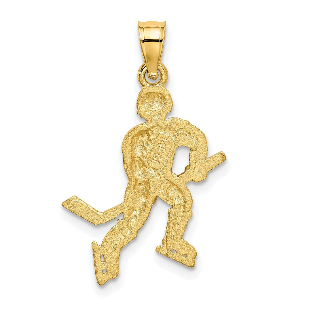 Lovely Rita's Pendants & Charms 14k Yellow Gold Hockey Player Charm Pendant