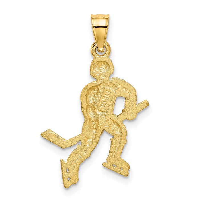 Lovely Rita's Pendants & Charms 14k Yellow Gold Hockey Player Charm Pendant