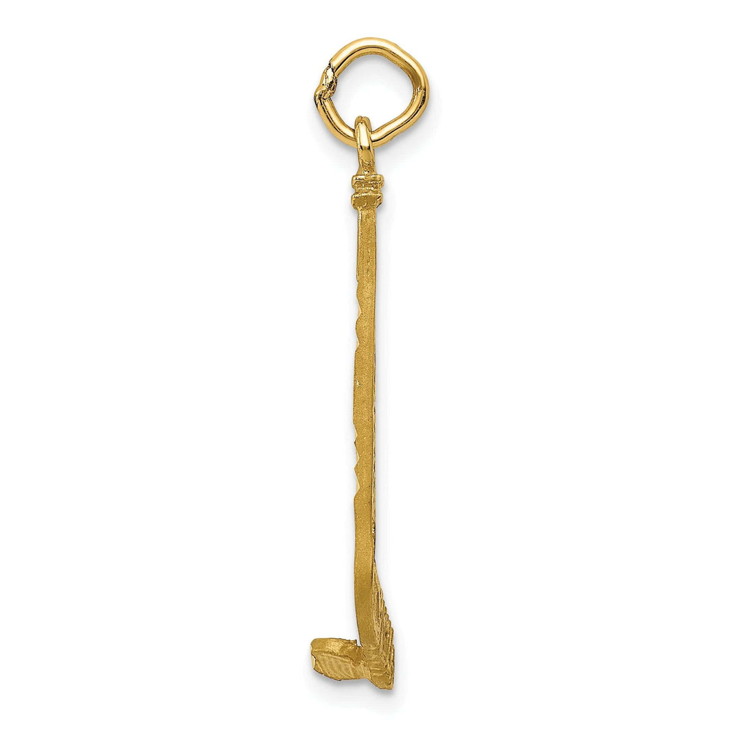 Lovely Rita's Pendants & Charms 14k Yellow Gold Hockey Stick Charm Pendant