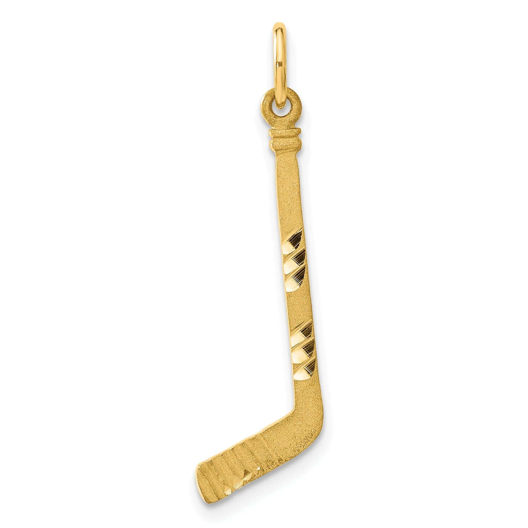 Lovely Rita's Pendants & Charms 14k Yellow Gold Hockey Stick Charm Pendant