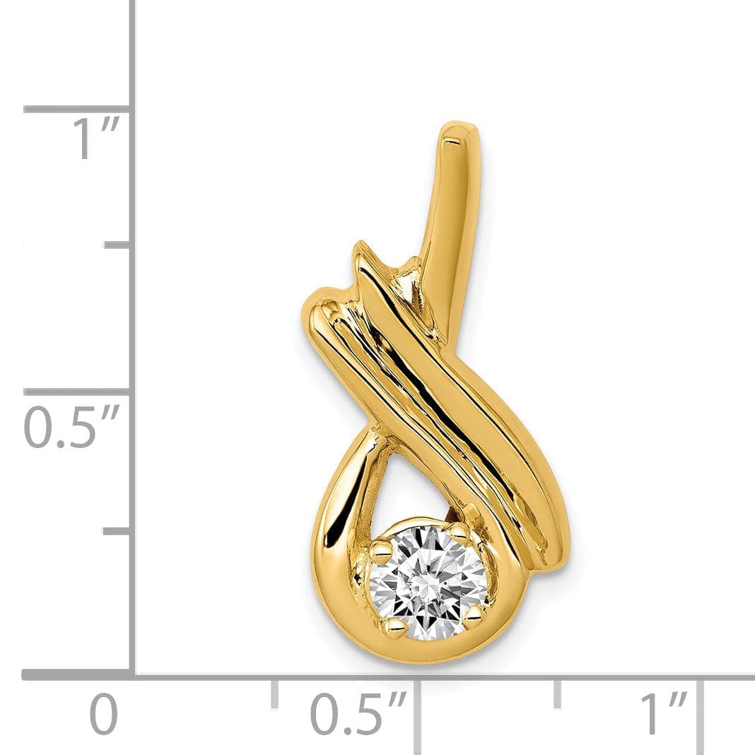 Lovely Rita's Pendants & Charms 14k Yellow Gold Holds 5mm Stone Slide Pendant