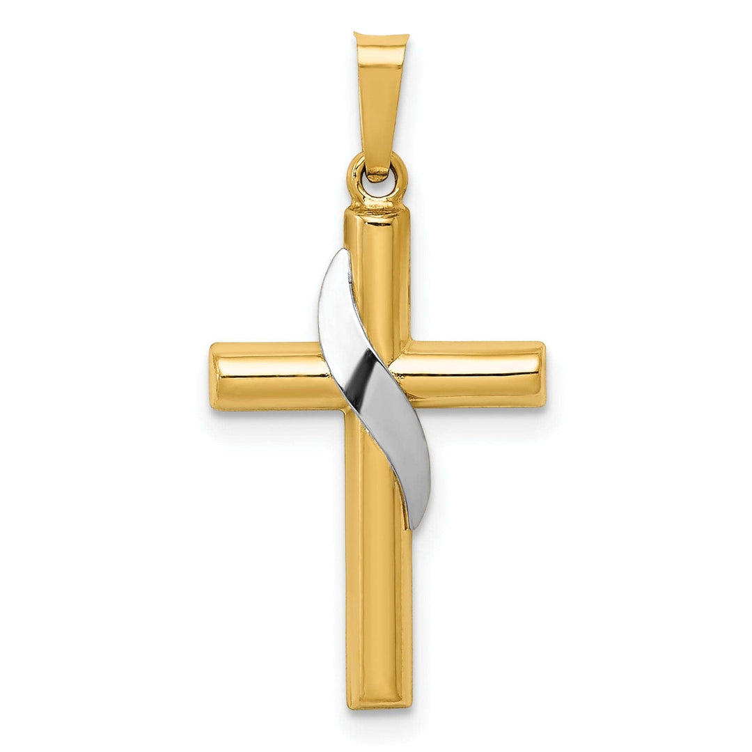 Lovely Rita's Pendants & Charms 14k Yellow Gold Hollow Cross Charm