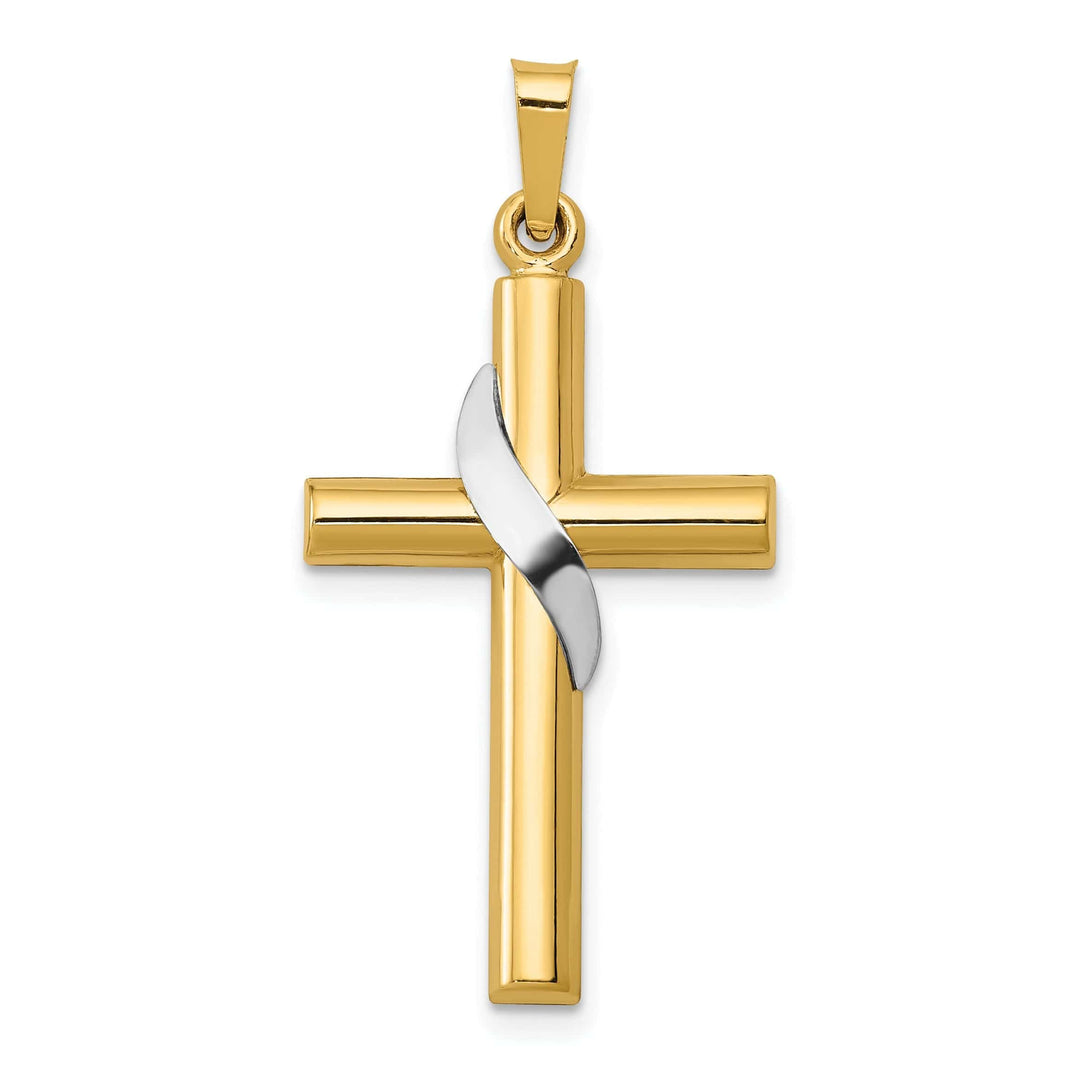 Lovely Rita's Pendants & Charms 14k Yellow Gold Hollow Cross Charm