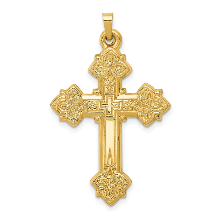 Lovely Rita's Pendants & Charms 14k Yellow Gold Hollow Cross Pendant