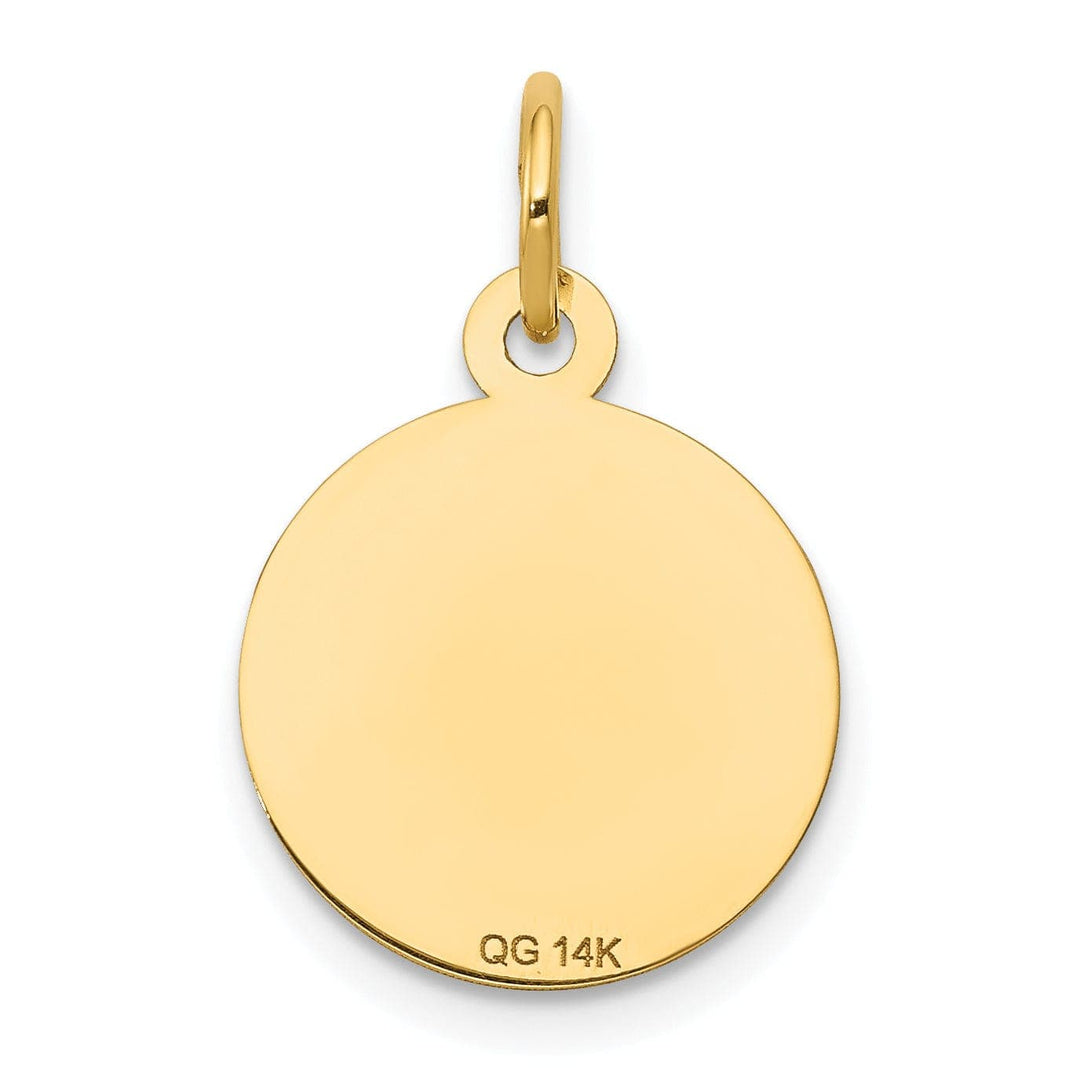 Lovely Rita's Pendants & Charms 14k Yellow Gold Holy Communion Disc Medal.