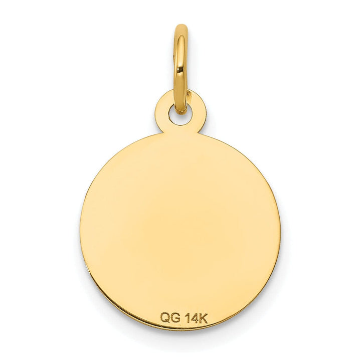 Lovely Rita's Pendants & Charms 14k Yellow Gold Holy Communion Disc Medal.