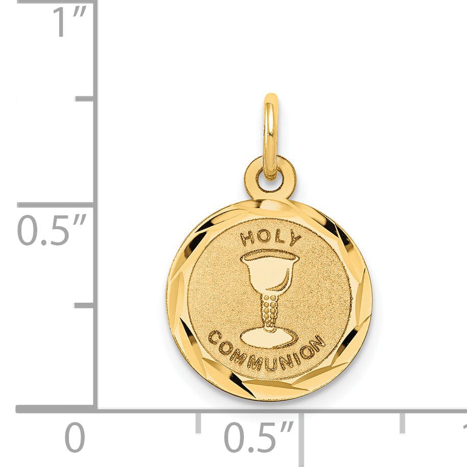 Lovely Rita's Pendants & Charms 14k Yellow Gold Holy Communion Disc Medal.
