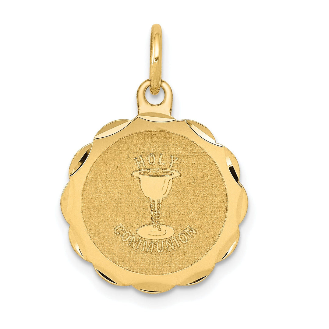 Lovely Rita's Pendants & Charms 14k Yellow Gold Holy Communion Disc Medal Pendant.