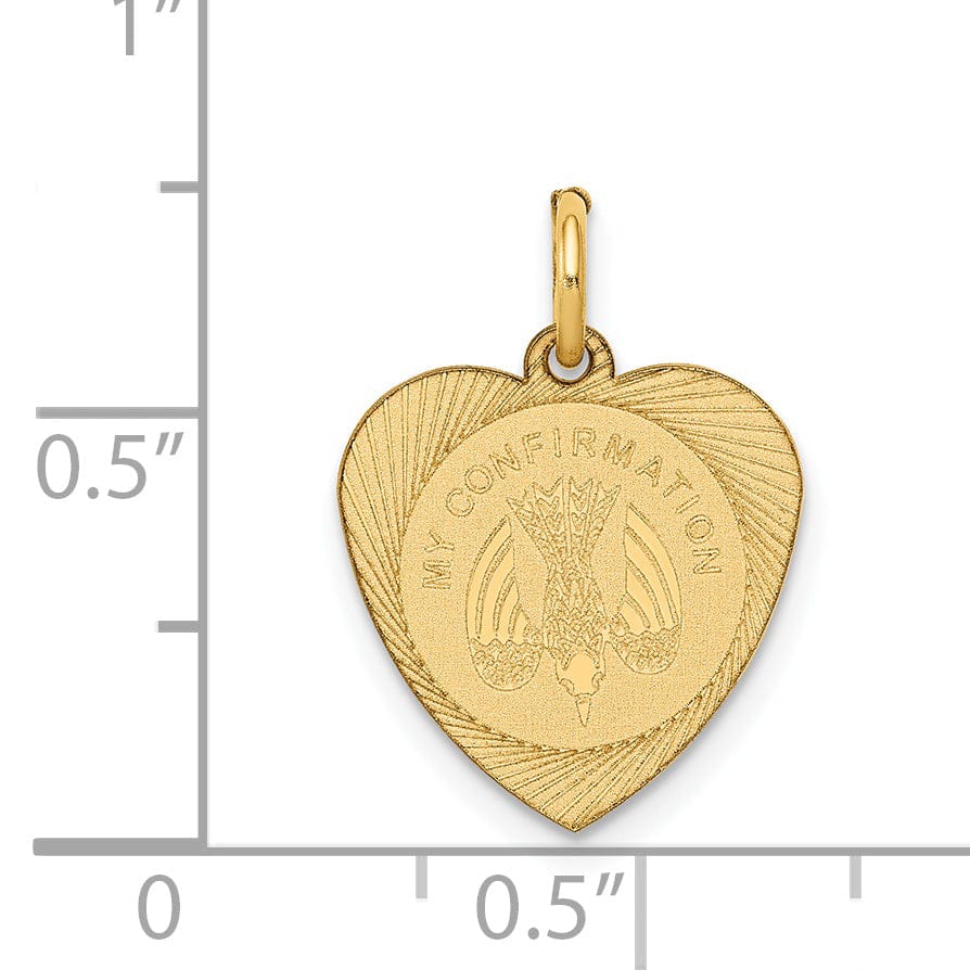 Lovely Rita's Pendants & Charms 14k Yellow Gold Holy Communion Medal Pendant.