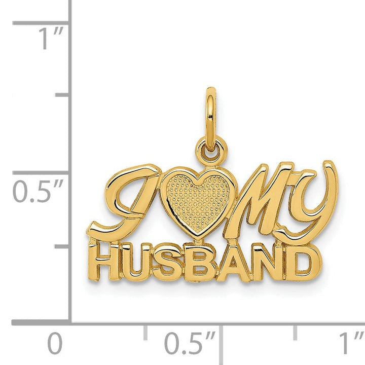 Lovely Rita's Pendants & Charms 14k Yellow Gold I Heart My Husband Charm