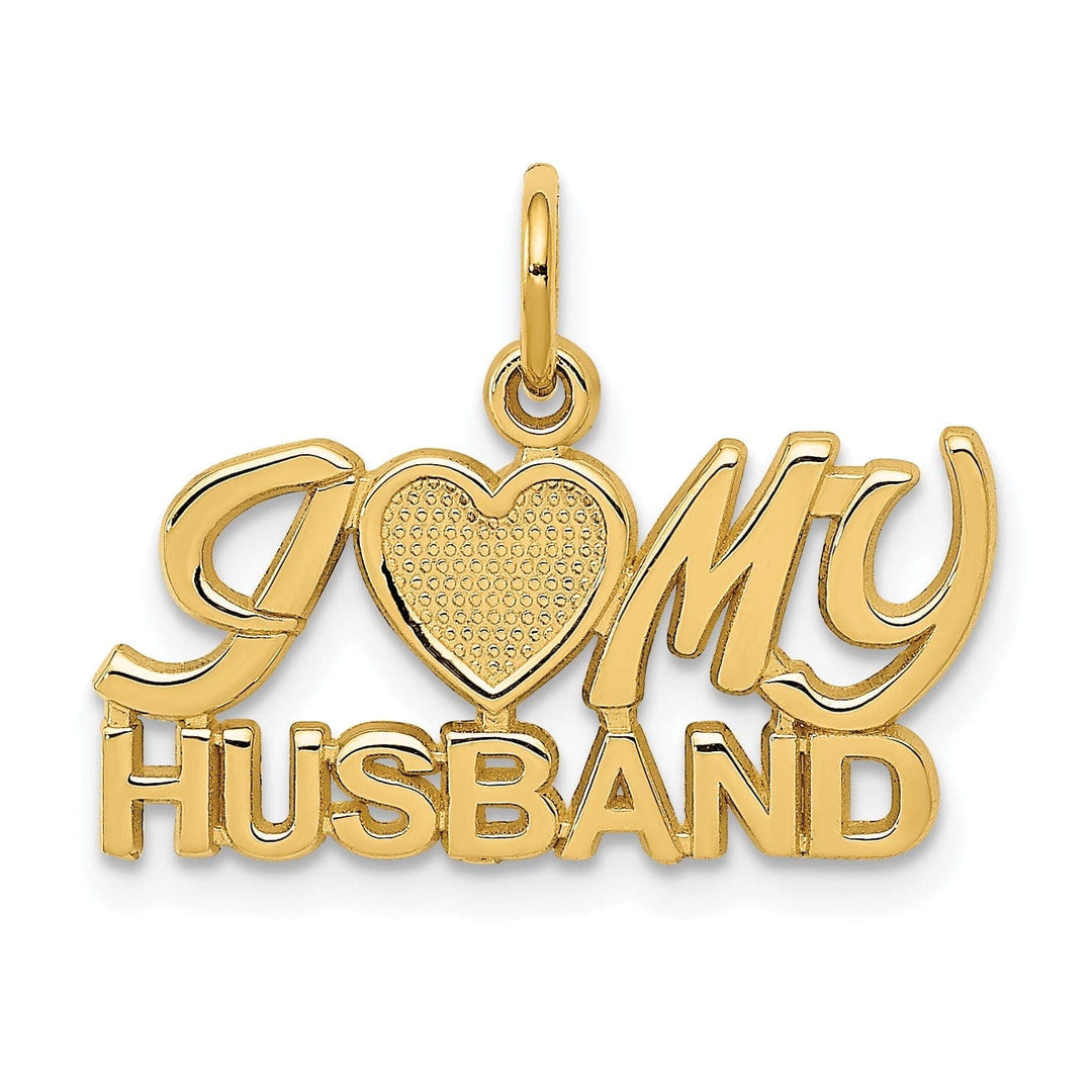 Lovely Rita's Pendants & Charms 14k Yellow Gold I Heart My Husband Charm
