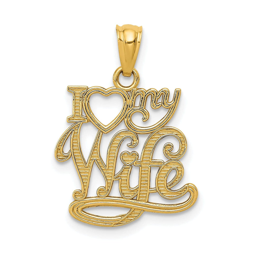 Lovely Rita's Pendants & Charms 14k Yellow Gold I Love My Wife Pendant