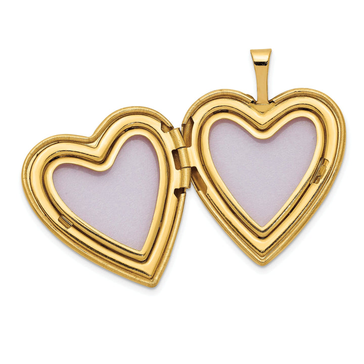 Lovely Rita's Pendants & Charms 14k Yellow Gold I Love You Diamond Heart Locket