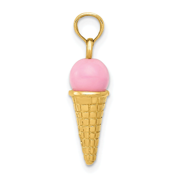 Lovely Rita's Pendants & Charms 14k Yellow Gold Ice Cream Cone Charm Pendant