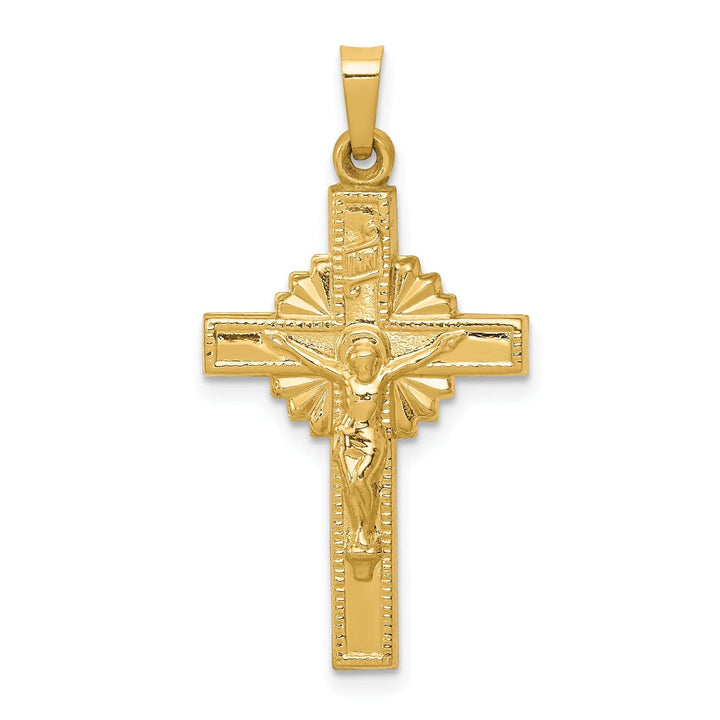Lovely Rita's Pendants & Charms 14k Yellow Gold INRI Celtic Iona Crucifix Pendant
