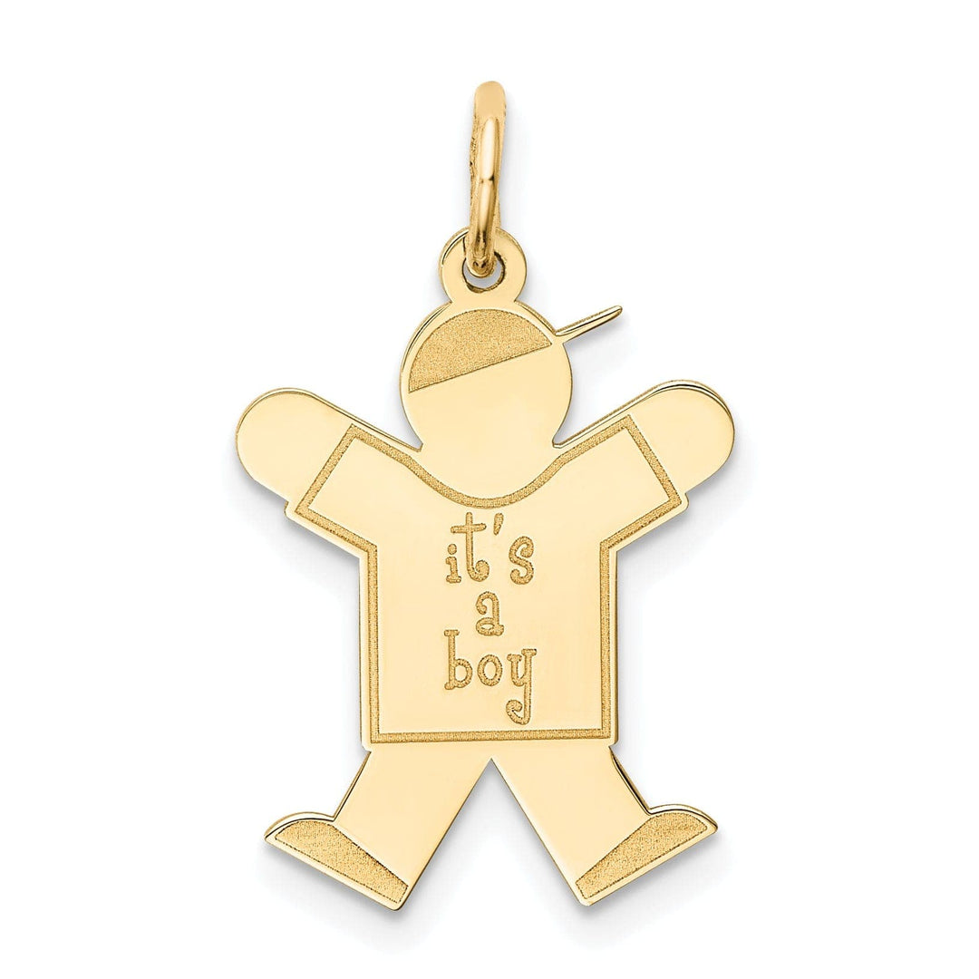 Lovely Rita's Pendants & Charms 14k Yellow Gold It's a Boy Joy Charm