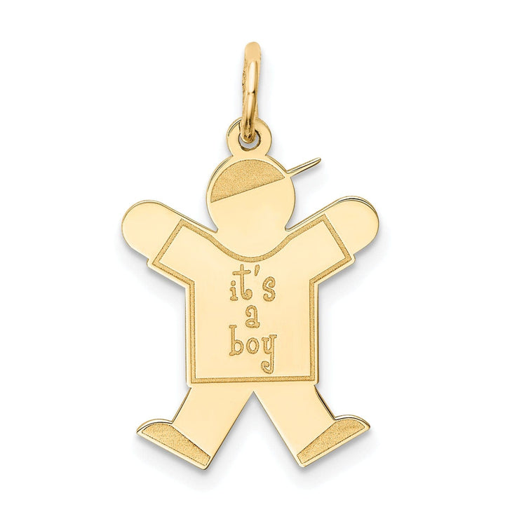 Lovely Rita's Pendants & Charms 14k Yellow Gold It's a Boy Joy Charm