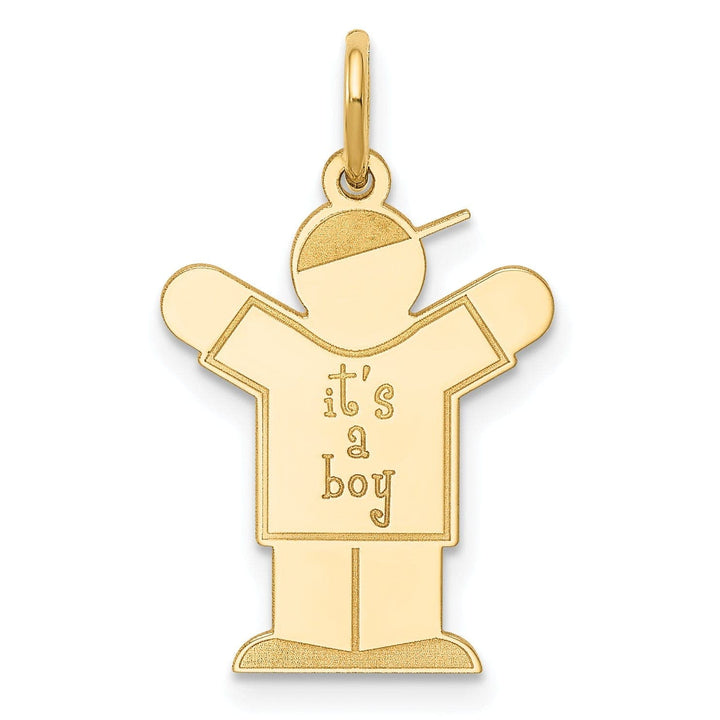 Lovely Rita's Pendants & Charms 14k Yellow Gold It's a Boy Love Charm
