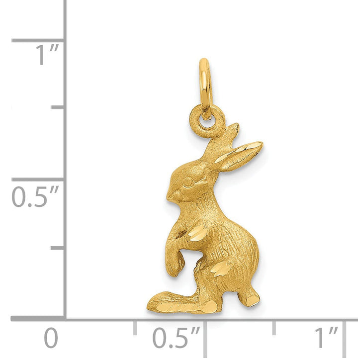 Lovely Rita's Pendants & Charms 14k Yellow Gold Jack Rabbit Charm Pendant