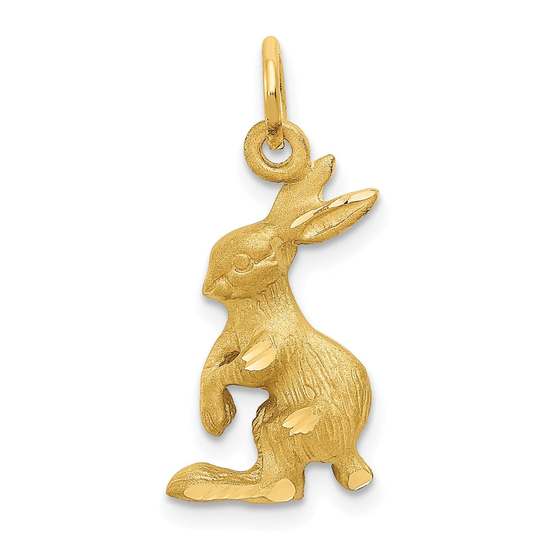 Lovely Rita's Pendants & Charms 14k Yellow Gold Jack Rabbit Charm Pendant