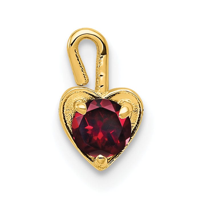 Lovely Rita's Pendants & Charms 14k Yellow Gold July Birthstone Heart Charm