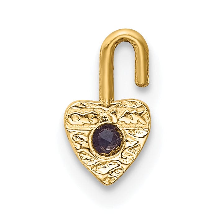 Lovely Rita's Pendants & Charms 14k Yellow Gold June Birthstone Heart Charm
