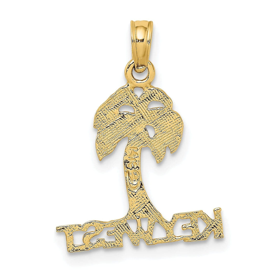 Lovely Rita's Pendants & Charms 14K Yellow Gold KEY WEST Banner Under Palm Tree Pendant