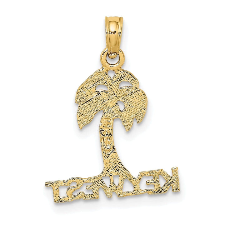 Lovely Rita's Pendants & Charms 14K Yellow Gold KEY WEST Banner Under Palm Tree Pendant