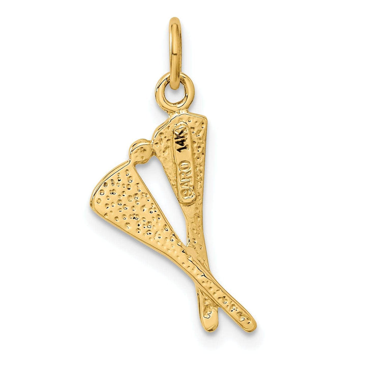 Lovely Rita's Pendants & Charms 14k Yellow Gold Lacrosse Sticks Ball Pendant