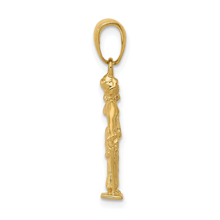Lovely Rita's Pendants & Charms 14k Yellow Gold Lady of Justice Scales Pendant