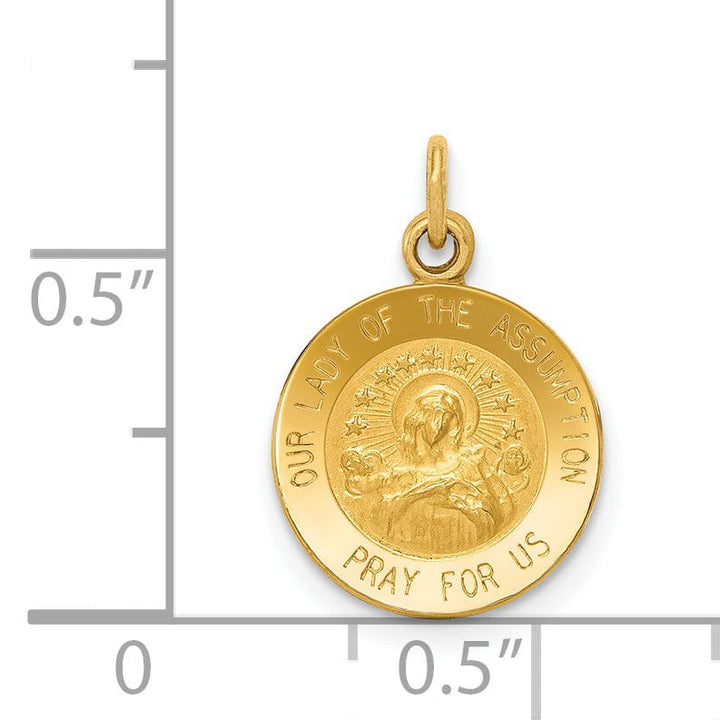Lovely Rita's Pendants & Charms 14k Yellow Gold Lady Of The Assumption Medal