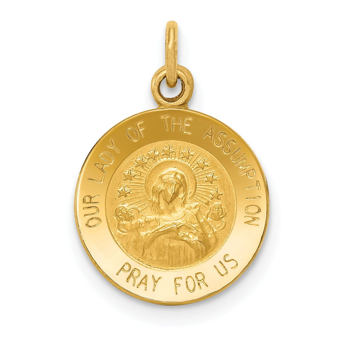 Lovely Rita's Pendants & Charms 14k Yellow Gold Lady Of The Assumption Medal