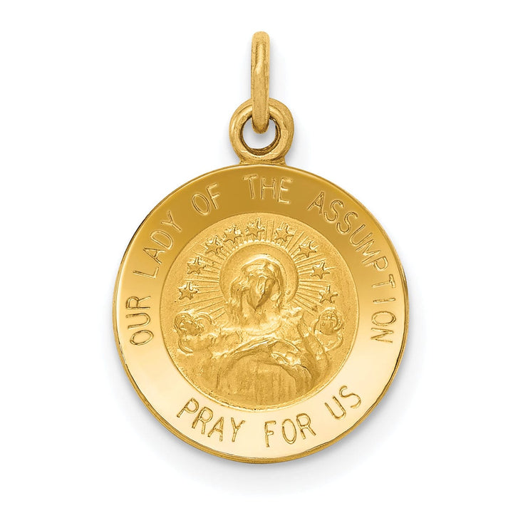 Lovely Rita's Pendants & Charms 14k Yellow Gold Lady Of The Assumption Medal