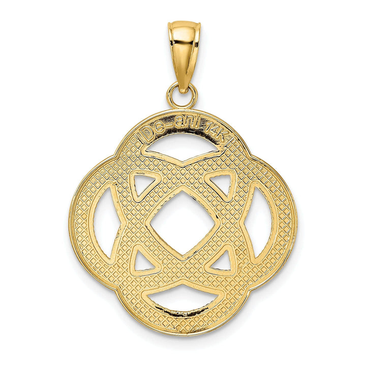 Lovely Rita's Pendants & Charms 14K Yellow Gold Large Celtic Eternity Knot Circle Pendant