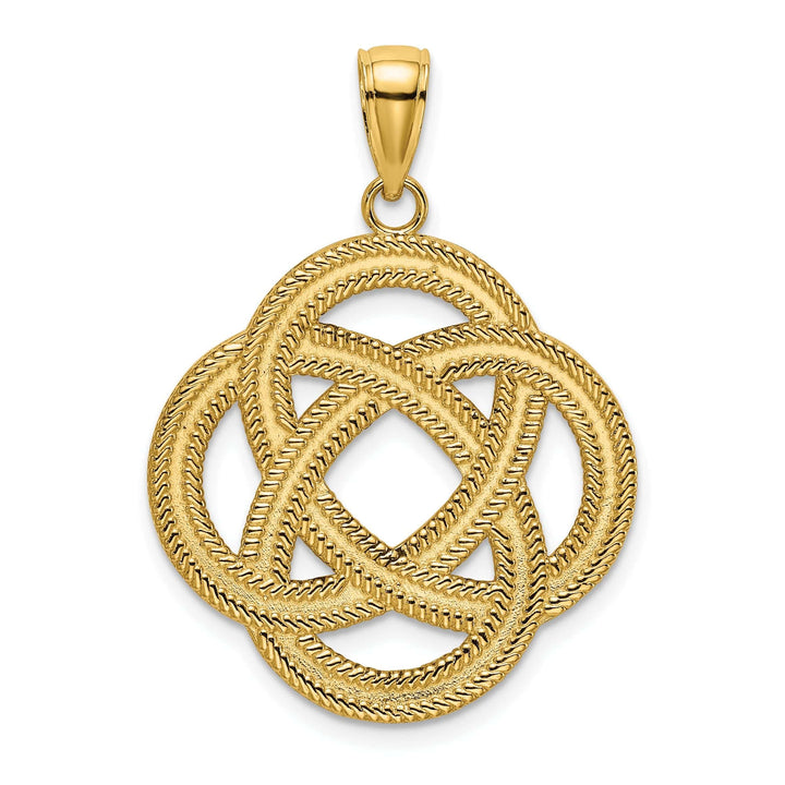 Lovely Rita's Pendants & Charms 14K Yellow Gold Large Celtic Eternity Knot Circle Pendant