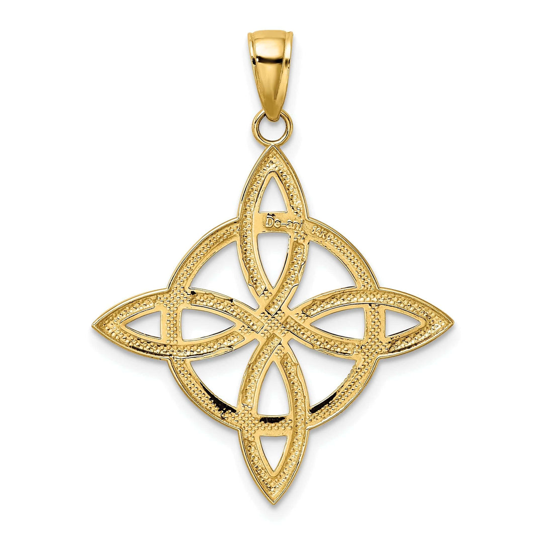 Lovely Rita's Pendants & Charms 14k Yellow Gold Large Celtic Eternity Knot Design Pendant