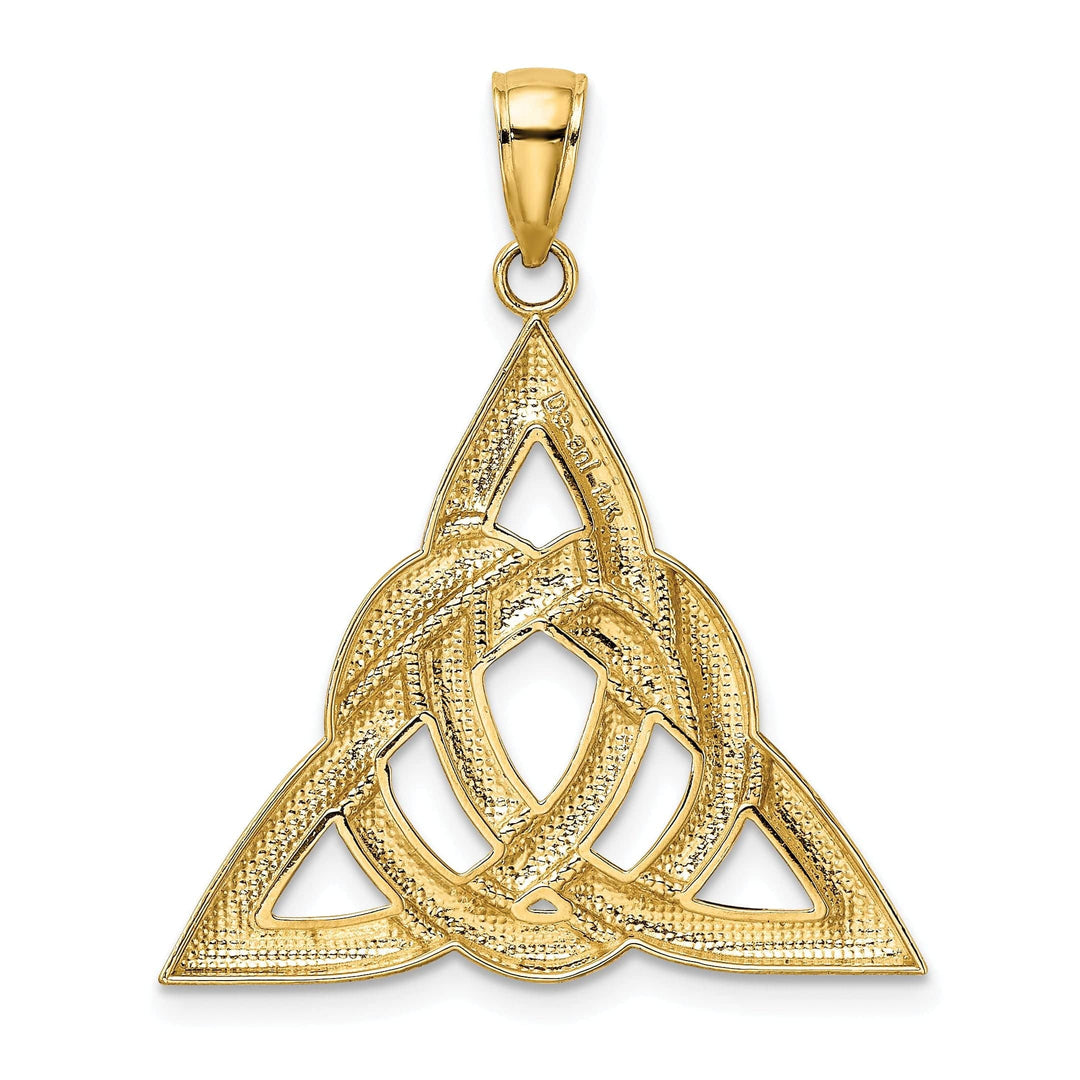 Lovely Rita's Pendants & Charms 14K Yellow Gold Large Celtic Trinity Knot Design Pendant